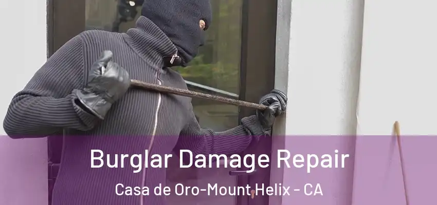 Burglar Damage Repair Casa de Oro-Mount Helix - CA