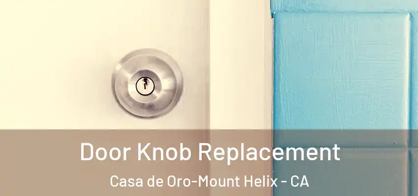 Door Knob Replacement Casa de Oro-Mount Helix - CA