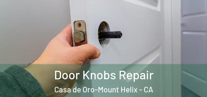 Door Knobs Repair Casa de Oro-Mount Helix - CA